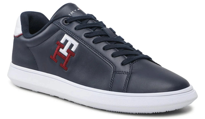 Tommy Hilfiger Cupsole Leather Monogram Sneakers - Footcourt Egypt